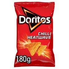 Doritos Tortilla Chips Chilli Heatwave Sharing Bag Crisps 180g