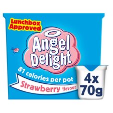 Angel Delight Strawberry Flavour Dessert Pots 4X70g