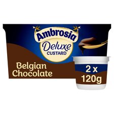 Ambrosia Deluxe Custard Belgian Chocolate Pots 2X120g