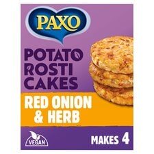 Paxo Potato Rosti Cakes Red Onion & Herb 120g