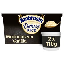 Ambrosia Deluxe Rice Pudding Madagascan Vanilla Pots 2X110g