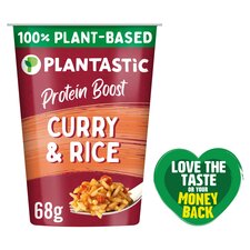 Plantastic Protein Boost Plant Based Curry & Rice Snack Pot 68g