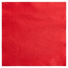 Tesco Napkins Red 33Cm 2Ply 50 Pack