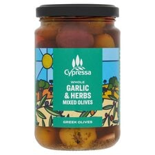 Cypressa Mixed Olives With Garlic And Herbs 315g