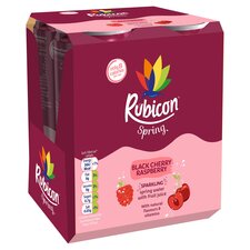 Rubicon Black Cherry Raspberry Sparkling Water 4X330ml