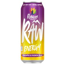 Rubicon Raw Energy Pineapple & Passion Fruit 500Ml