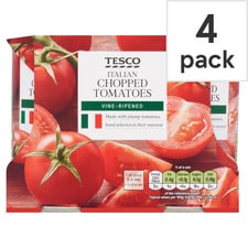 Tesco Italian Chopped Tomatoes 4 X 400G