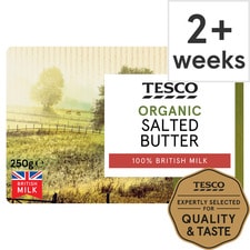 Tesco Organic Salted Butter 250G