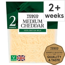 Tesco British Medium Grated Cheddar Cheese 250 G