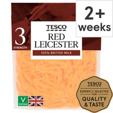 Tesco Grated Red Leicester 250 G