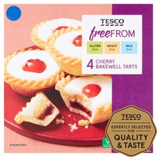 Tesco Free From Cherry Bakewell Tarts 4 Pack