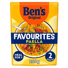 Bens Original Favourites Paella Chorizo and Vegetable Microwave Rice Meal 250g