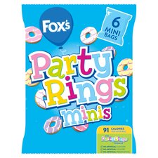 Fox's Party Rings Mini Biscuits Multipack, 6 Pack 120g