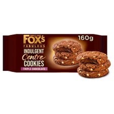 Fox's Indulgent Centre Cookie Triple Chocolate Biscuit 160G