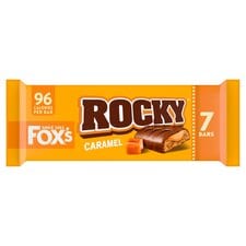 Fox's Rocky Caramel Milk Chocolate Biscuit Bars Multipack, 7 Pack 136.5g