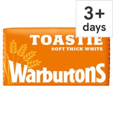 Warburtons Toastie Sliced White Bread 800G