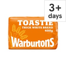 Warburtons Toastie Sliced Small White Bread 400G