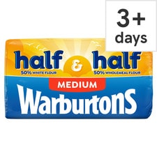 Warburtons Half And Half Medium Bread 800G