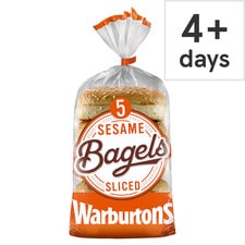 Warburtons Soft & Sliced Sesame Bagels 5 Pack