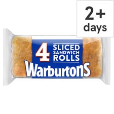 Warburtons 4 Sliced Sandwich Rolls