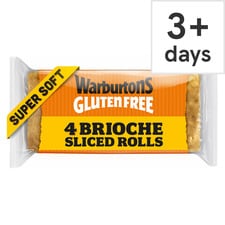 Warburtons Gluten Free 4 Soft Brioche Rolls