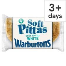 Warburtons 4 Soft White Pittas