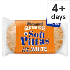 Warburtons Gluten Free Soft White Pittas 4pk