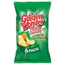 Golden Wonder Cheese & Onion Crisps 6X25g