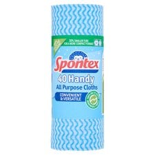 Spontex All Purpose Cloths On A Roll 40 Pack