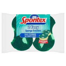 Spontex Easy Sponge Scourers 2 Pack