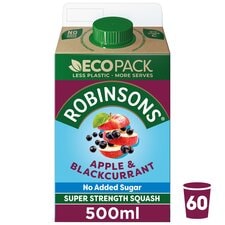 Robinsons Super Strength Apple & Blackcurrant Squash 500Ml