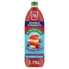 Robinsons Double Strength Summer Fruits No Added Sugar Fruit Squash 1.75L