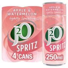 J2O Spritz Sparkling Apple & Watermelon Cans 4x250ml