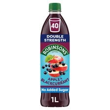 Robinsons Double Strength Apple & Blackcurrant No Added Sugar Fruit Squash 1l