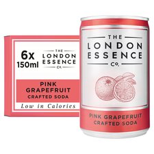 London Essence Pink Grapefruit Crafted Soda 6 X 150Ml