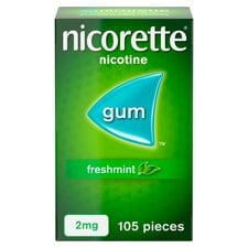 Nicorette Stop Smoking Aid 2mg Nicotine Gum - Freshmint 105s