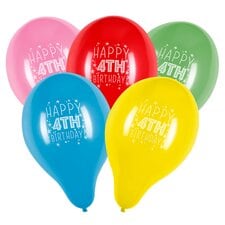 Tesco 10 Pack Happy Birthday Balloons Age 4