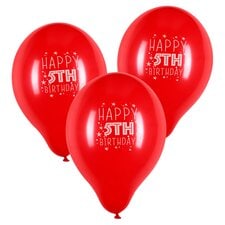 Tesco 10 Pack Happy Birthday Balloons Age 5