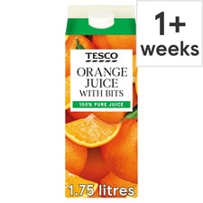 Tesco 100% Pure Squeezed Orange Juice With Bits 1.75 L