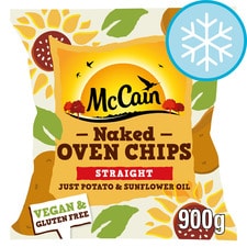 MCCAIN NAKED OVEN CHIPS STRAIGHT CUT 900G