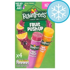 Rowntree's Fruit Push Ups Orange & Blackcurrant Ice Lollies 4x90ml