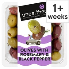 Unearthed Olives with Rosemary & Black Pepper 230g