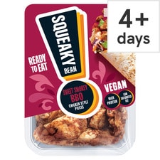 Squeaky Bean Ready To Eat Sweet Smokey Bbq Chicken Style Pieces 130G