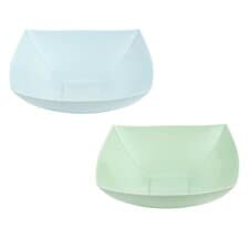 Medium Square Bowls 2 Pack Coloured Assorted