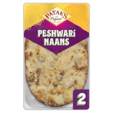 Patak's Flame Baked Peshwari Naan Breads 2 Pack