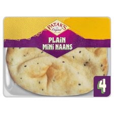 Patak's 4 Flame Baked Mini Naan Breads