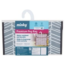 Minky Premium Peg Bag, Grey 22X27cm