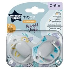 Tommee Tippee Moda Soother, 0-6m, Pack of 2