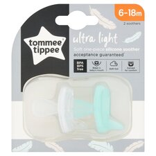 Tommee Tippee Ultra-light Soothers, 6-18m,  Pack of 2