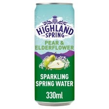 Highland Spring Water Pear & Elderflower Sparkling 330Ml